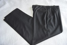 Asher-Winer Pants Men's 36x32 Black Wool Dress Trousers Pockets USA Made