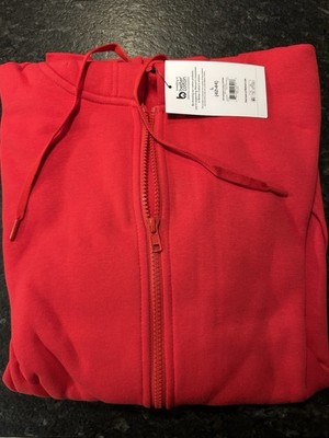 Athletic Works Men's Full Zip Hoodie Sweatshirt Jacket Size L 42-44  Red