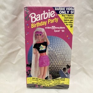 Vintage 1993 Barbie Birthday Party Walt Disney World Epcot VHS Sealed Mattel