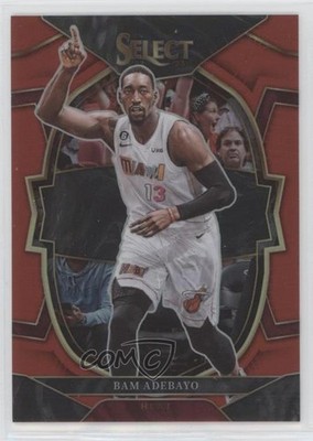 2022-23 Panini Select Concourse Red Prizm 5/199 Bam Adebayo #57 10ba