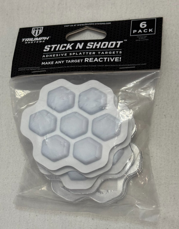 Triumph Systems Stick N Shoot Adhesive Splatter Targets 6 Pack (Free S/H)