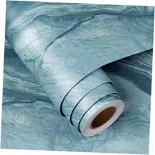  Thick Liquid Marble Contact Paper for Countertops 15.8" x 78.8" Blue