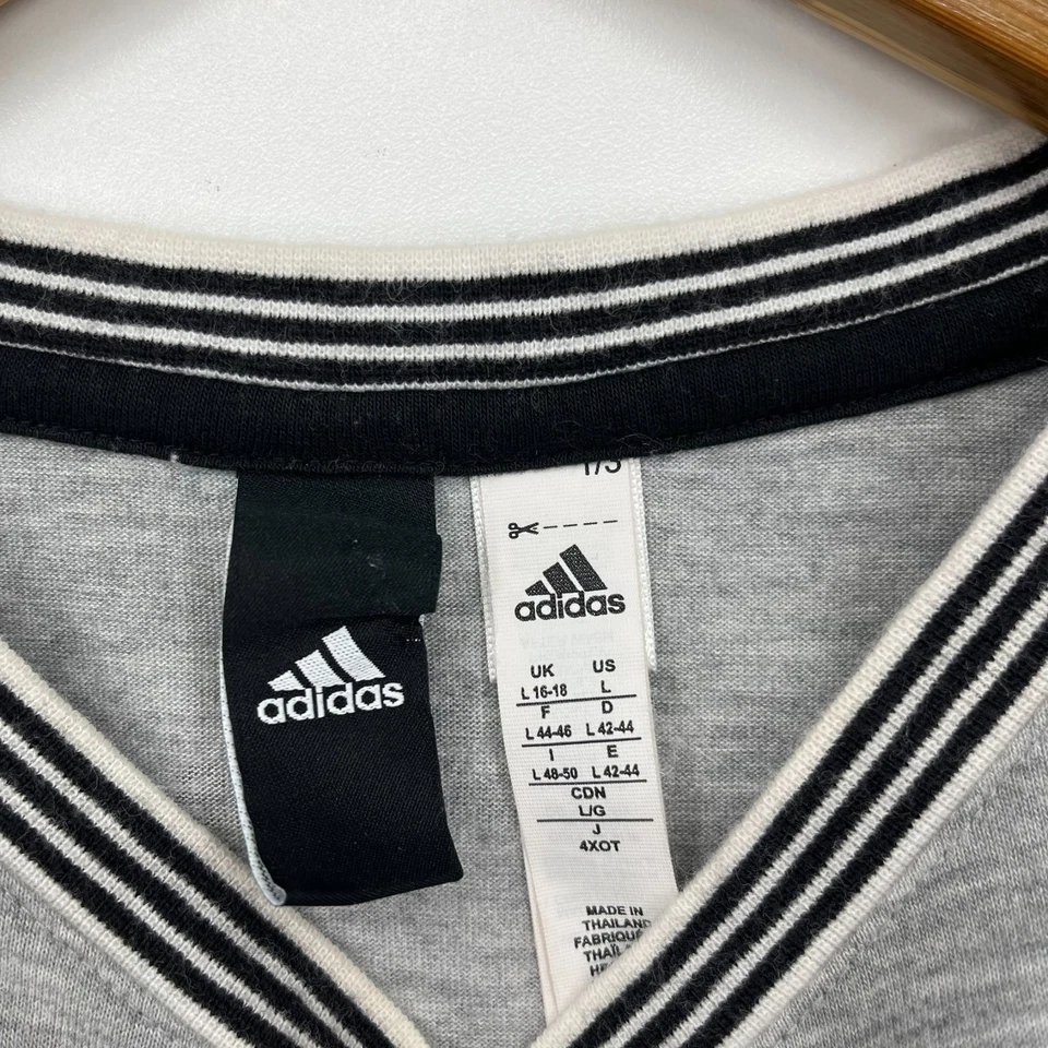 Camiseta sin mangas Adidas para mujer talla L gris sin mangas logotipo de gimnasio muscular Foto 4 de 4