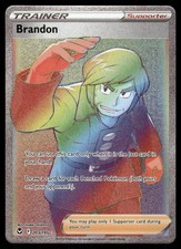 Pokemon Cards Brandon 203/195 Silver Tempest Rare Rainbow NM *2 on eBay
