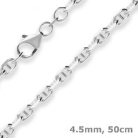 4,5Mm Ankerkette-Steg Silberkette Collier Halskette Aus 925 Silber 50Cm