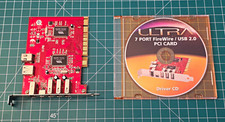 Ultra 7 Port PCI Card Combo FireWire IEEE 1394 USB 2.0 Expansion Card Driver CD