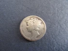 1925-D Mercury Dime In Circulated Condition G  (.900 Silver)-ACTUAL COIN SHOWN