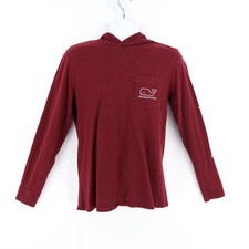 Vineyard Vines Long Sleeve T-Shirt Mens Size S Maroon 100 Cotton Hooded