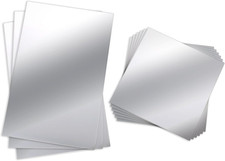 9 Pieces Mirror Adhesive Craft Mirrors Shatterproof Sheet Small Mirror Tiles