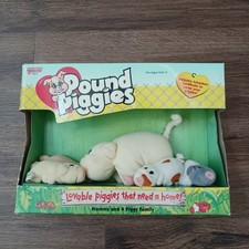 1997 Galoob Pound Piggies Plush Set Of 5 Mommy 4 Piggy in Box - 2