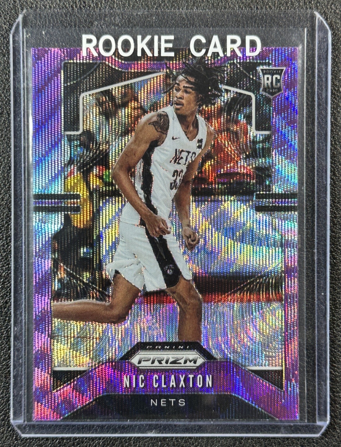 NIC CLAXTON 2019-20 PANINI PRIZM #292 ROOKIE PURPLE WAVE RC NETS