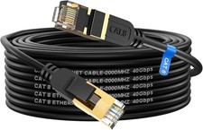 Cat 8 Ethernet Cable 33FT High Speed Heavy Duty 26AWG Cat8 LAN Network Cable