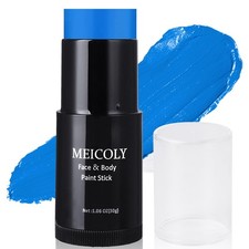 MEICOLY Blue Face Body Paint 1.06 Ounce, blue face body paint stick