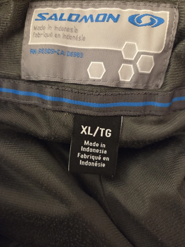 Salomon Clima Pro Pants Mens XL Black Snowboard Ski Waterproof Trousers  - Image 2 of 4