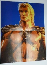HE-MAN 1987 POSTER Dolph Lundgren 16" x 21" two-sided Masters of the Universe