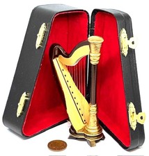 Puppenhaus Konzert Harfe Nicht Arbeit Holz Instrument Miniatur 556 Tumdee