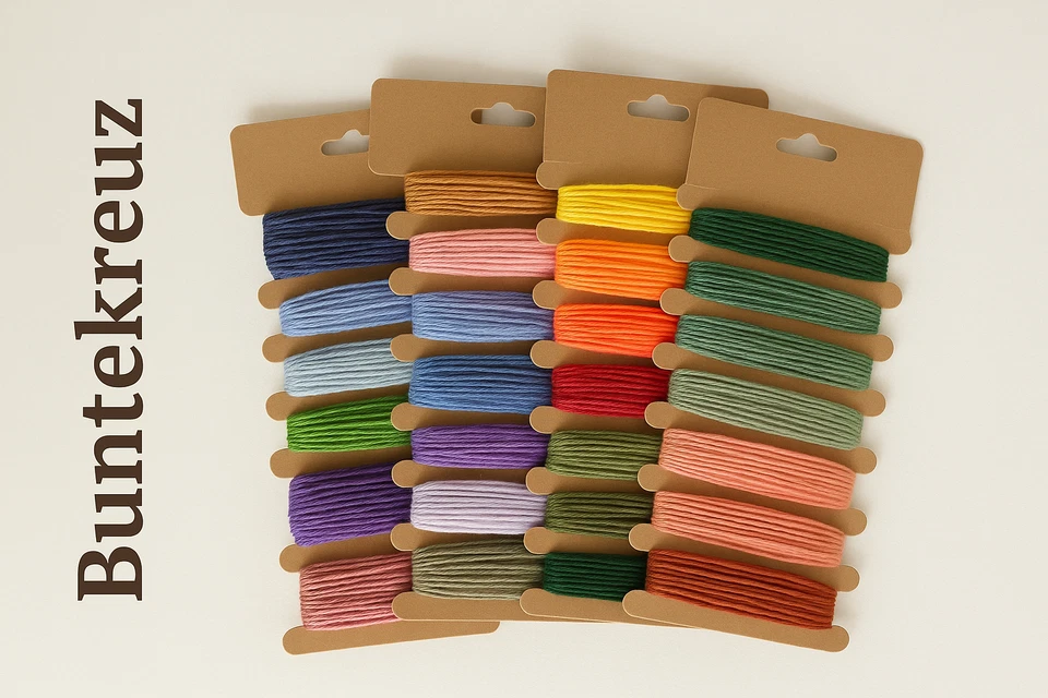 FRIENDSHIP THREAD Stickgarn Wickelkarte Embroidery Sticktwist 48m Mehrfarig sticken