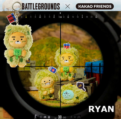 KAKAO Friends x BATTLE GROUNDS [RYAN in Ghillie Suit] Plush Doll