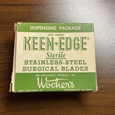 Vtg Keen Edge Stainless Steel Surgical Blades Wochers No. 10 Lot Of 80