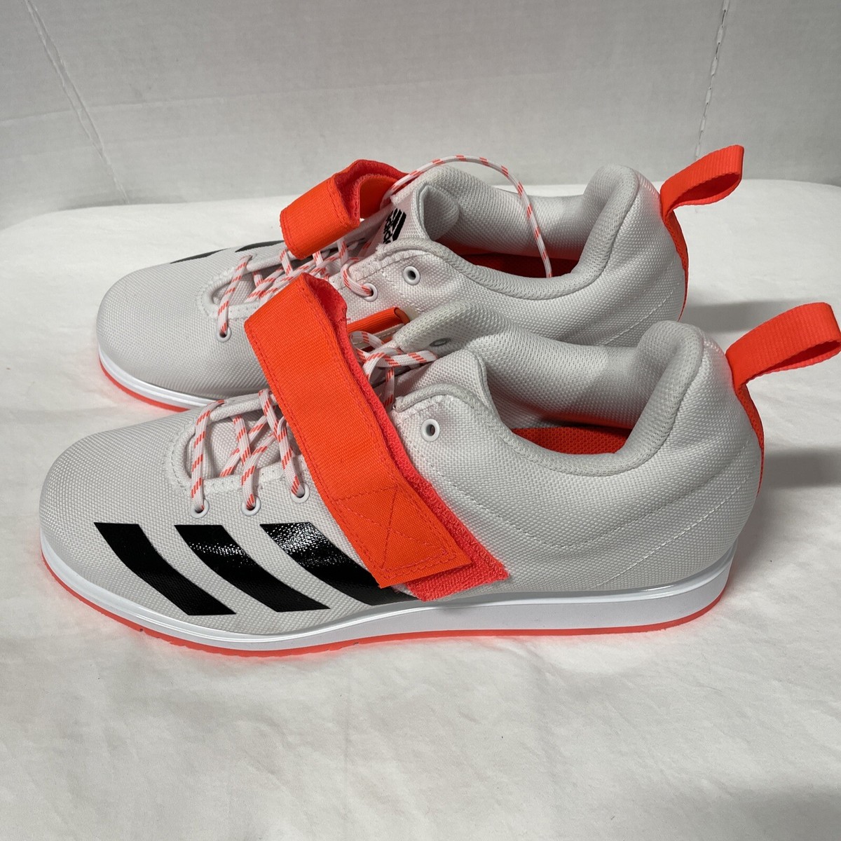 Adidas Powerlift 4 Cross Trainer Weightlifting Shoes White/Black/Neon Orange 8.5 Adidas-Powerlift-4-  main image 2