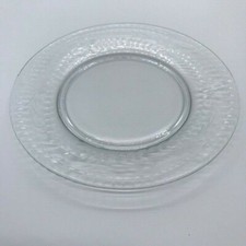 6 clear glass dessert plates