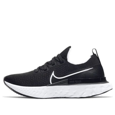 NIKE REACT INFINITY RUN FLYKNIT BLACK WHITE RUNNING SHOES WOMENS SIZE US6-7.5
