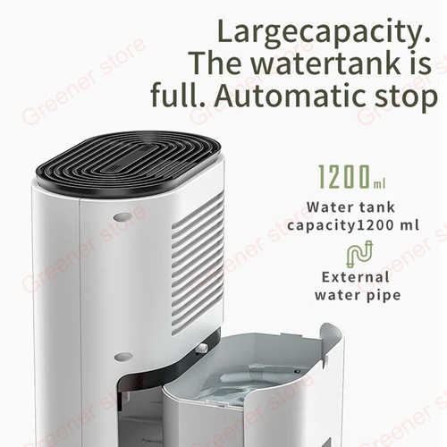 1200ml Dehumidifier Air Dryer Home Basements Humidity LED Display Remote Control - Picture 8 of 12