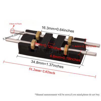2PC HO Scale 1:87 Railway Track Roller Trolley Test Locomotive Test Bench Wheels