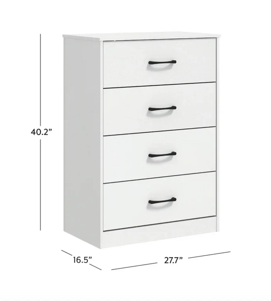 Comoda Para Habitacion Con Cajones De Madera Blanca Muebles El Dormitorio Ropa - Image 3 of 4