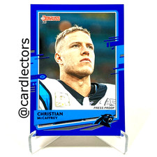 2020 Panini Donruss CHRISTIAN McCAFFREY #48 Photo Variation Press Proof Blue SP