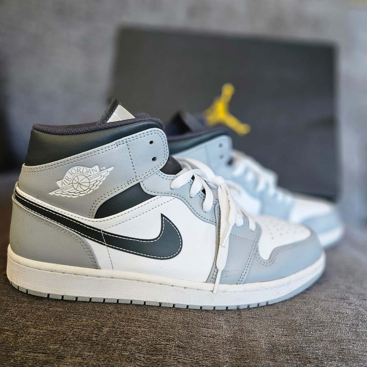 Nike Air Jordan Mid Lt Smoke Grey/White Anthracite UK 11