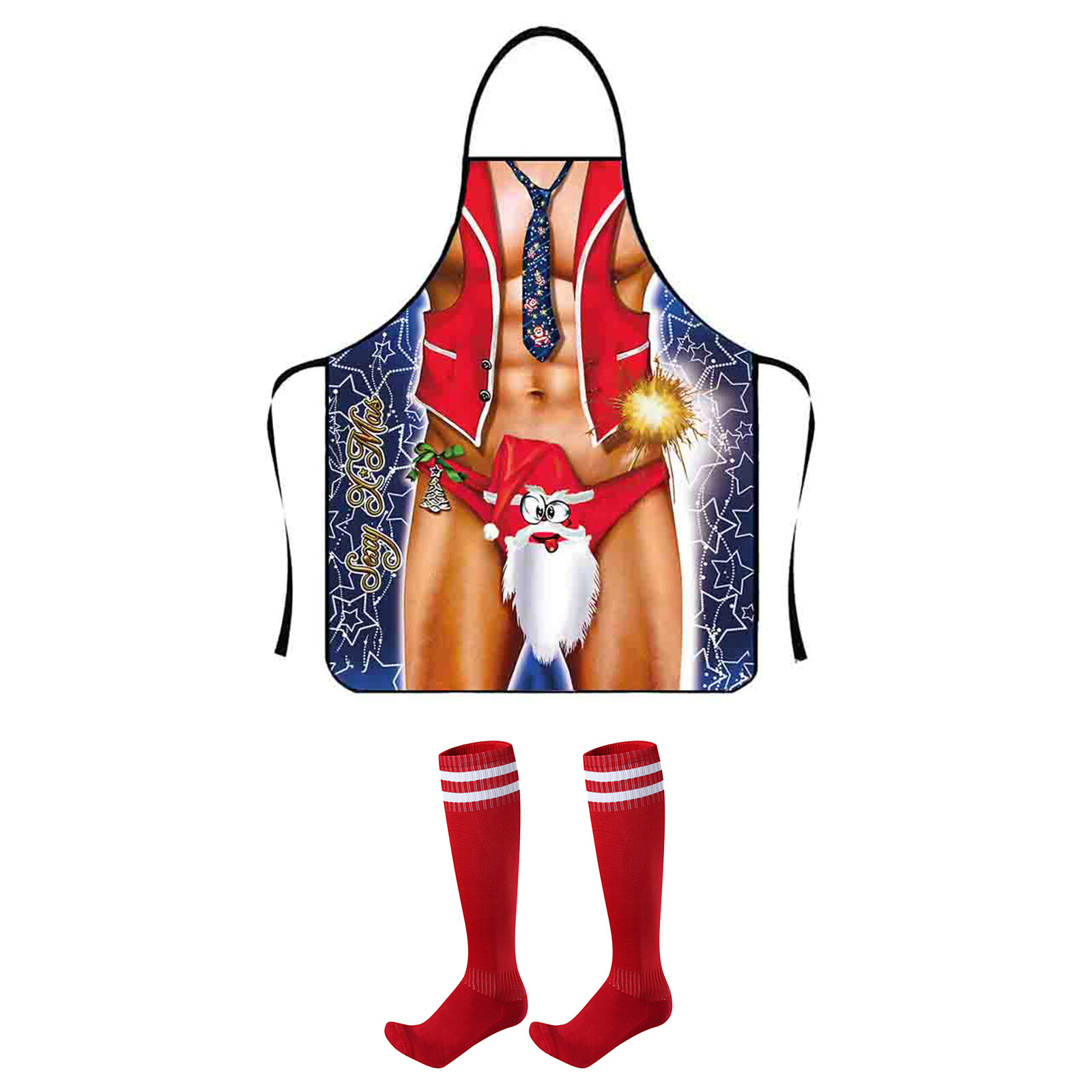 SAOLA Grembiule Uomo Calze Natale Sexy Cosplay Chef Macellaio Servo Nightwear Club Wear