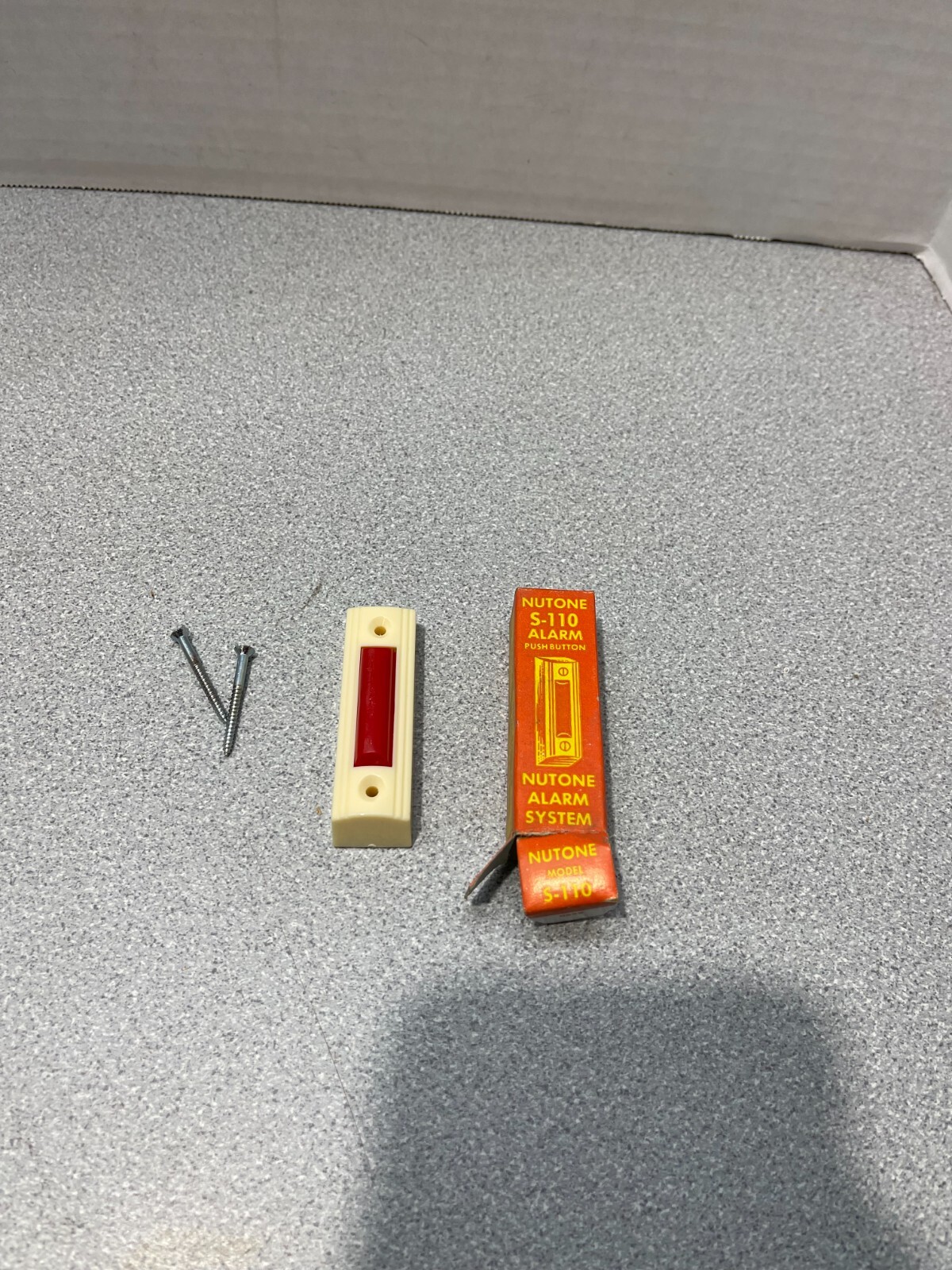 RARE Vintage Nutone S-110 Alarm Pushbutton Nutone Alarm System Red Button NOS