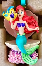 2024 DISNEY PARKS THE LITTLE MERMAID ARIEL  FLOUNDER SKETCHBOOK ORNAMENT