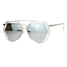 SA106 Art Deco Metal Lattice Geometric Sunglasses