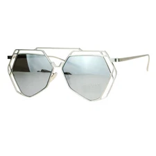 SA106 Art Deco Metal Lattice Geometric Sunglasses