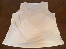 Kim Rogers WN SZ 1X 90 Nylon 10 Spandex Camisole Full Coverage BEIGE Side Slit