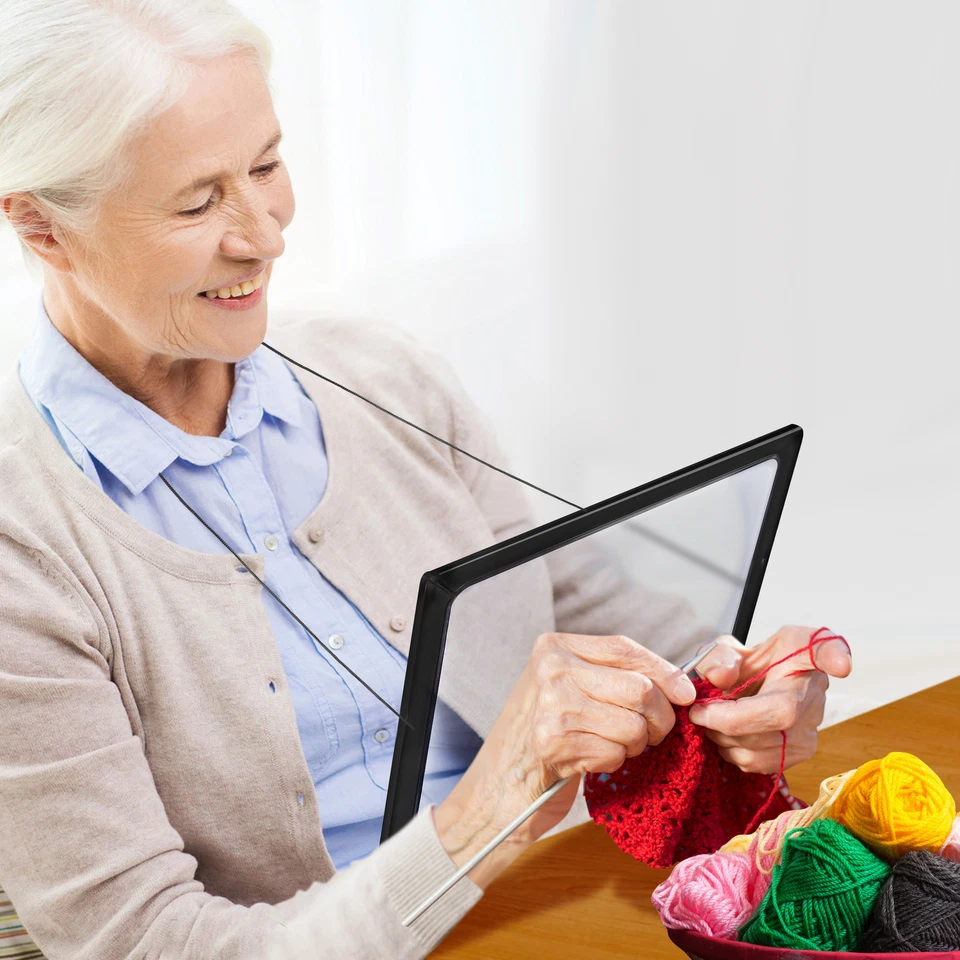 LED Leselupe Lesehilfe Lupe 4x Fach Vergrößerungsglas Zeitungslupe Standlupe - Bild 4 von 4