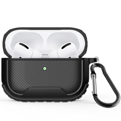Protective Case For Apple AirPods Pro 2019 Cover + Keychain Clip Slim Skin Black