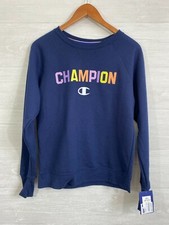NWT Champion Women's Navy Powerblend Sweatshirt Size Small