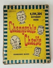 Vintage Changeable Charlie 1948 Wooden Puzzle Gaston Manufacturing Co. Ohio