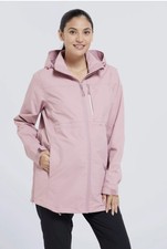 Mountain Warehouse Womens Maternity Rainforest Jacket Waterproof  Light Pink 16