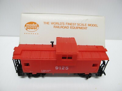 Vintage Model Power~Santa Fe Caboose Red Safety Train Car~9125~HO Scale~NIB
