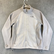 The North Face Fleece Jacket Womens Medium M Gray Full Zip Soft Pockets /52-38