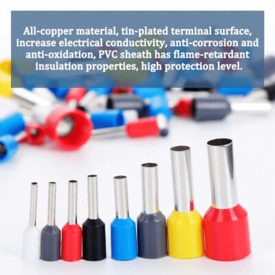 Glarks Lot De 100 Connecteurs à Sertir Pour Cosses électriques Calibre