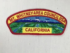 Mount Whitney Area Council pre fdl cloth back BSA CSP Patch