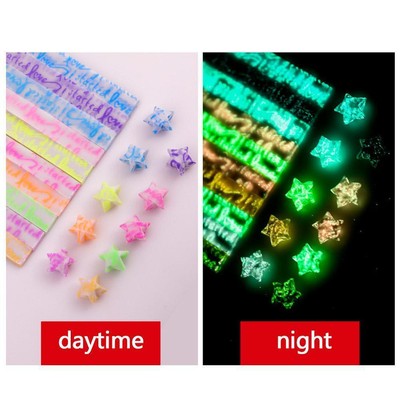 210Sheets Luminous Origami Stars Paper 10 Colors Strips Star Folding Pape   X2K4