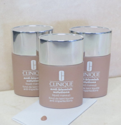CLINIQUE ANTI-BLEMISH SOLUTION LIQUID MAKE UP 1 OZ LOT OF 3 * SEE DETAILS *