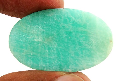48.85 Ct Natural Green Amazonite Loose Gemstone Cabochon Wire Wrap Stone - 1787 - Picture 2 of 2