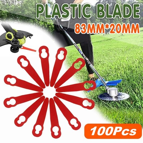 100 PCS Grass Trimmer Blades Plastic Replacement For Cordless Whipper
